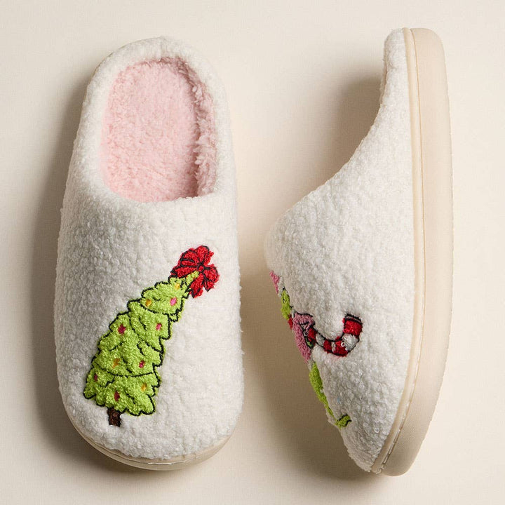 Grinch Christmas Slippers (Pink)