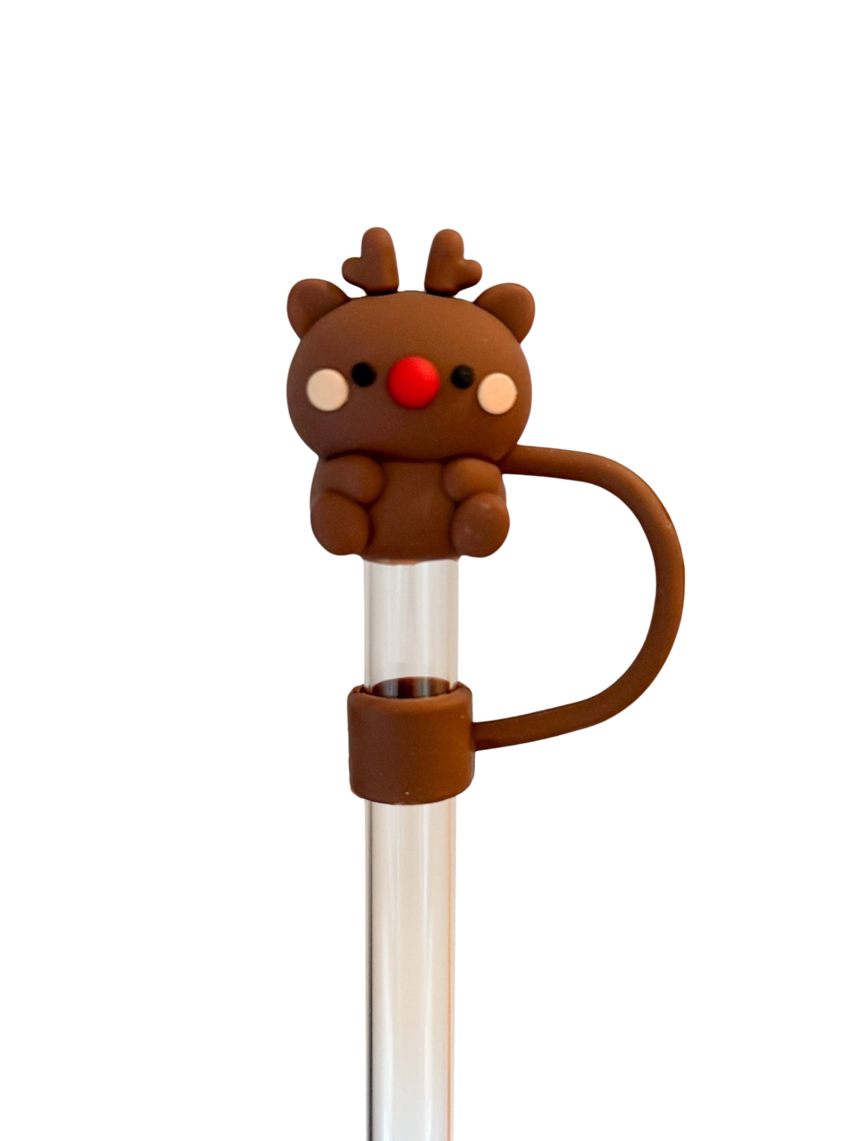 Straw Topper - Reindeer