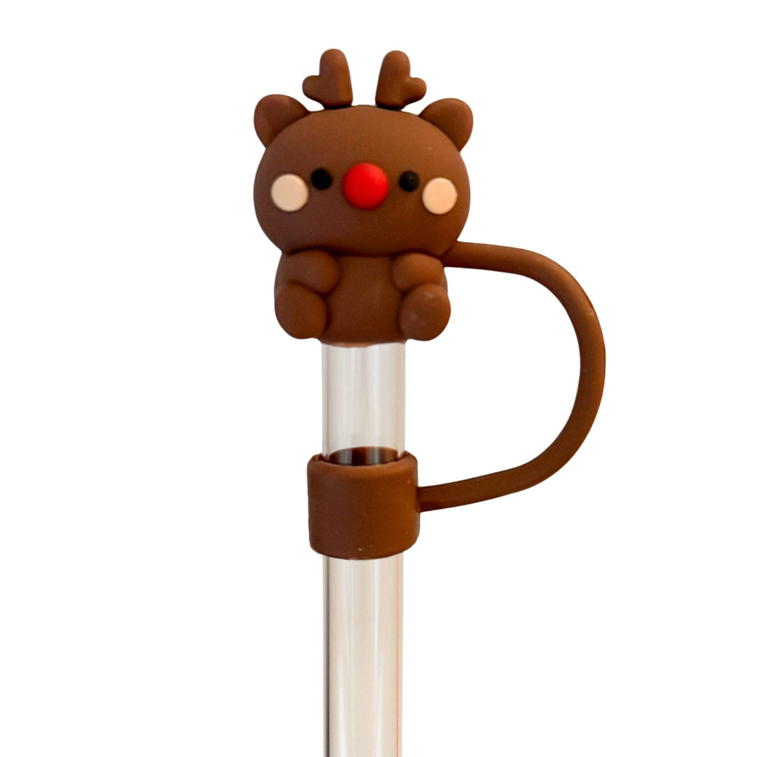 Straw Topper - Reindeer
