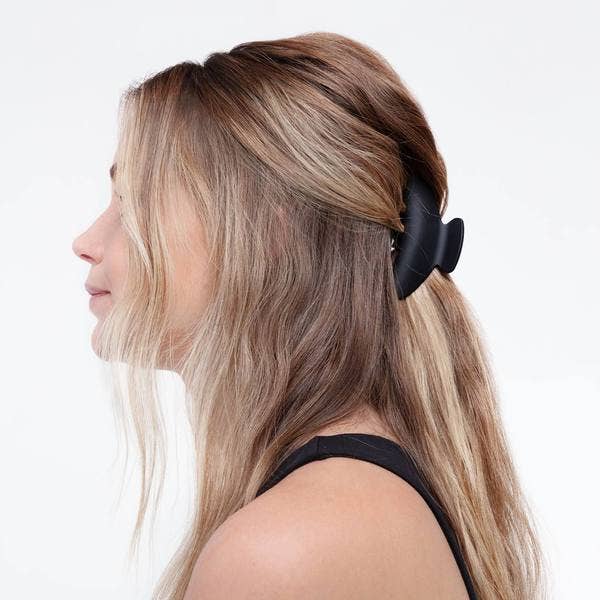 Kitsch - Recycled Plastic Medium Claw Clips 2pc - Black & Tort