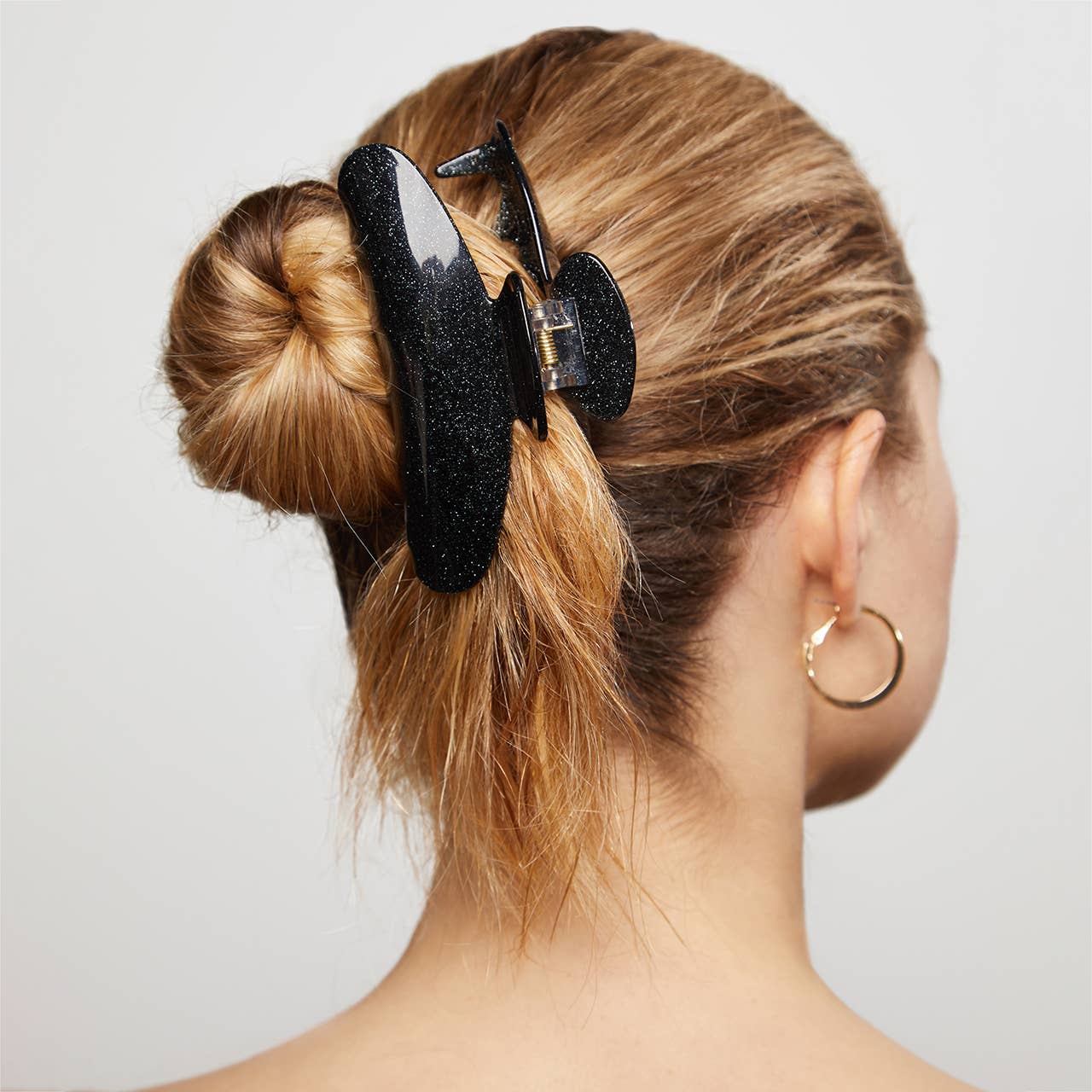 Kitsch - Recycled Plastic Claw Clip - Black Glitter