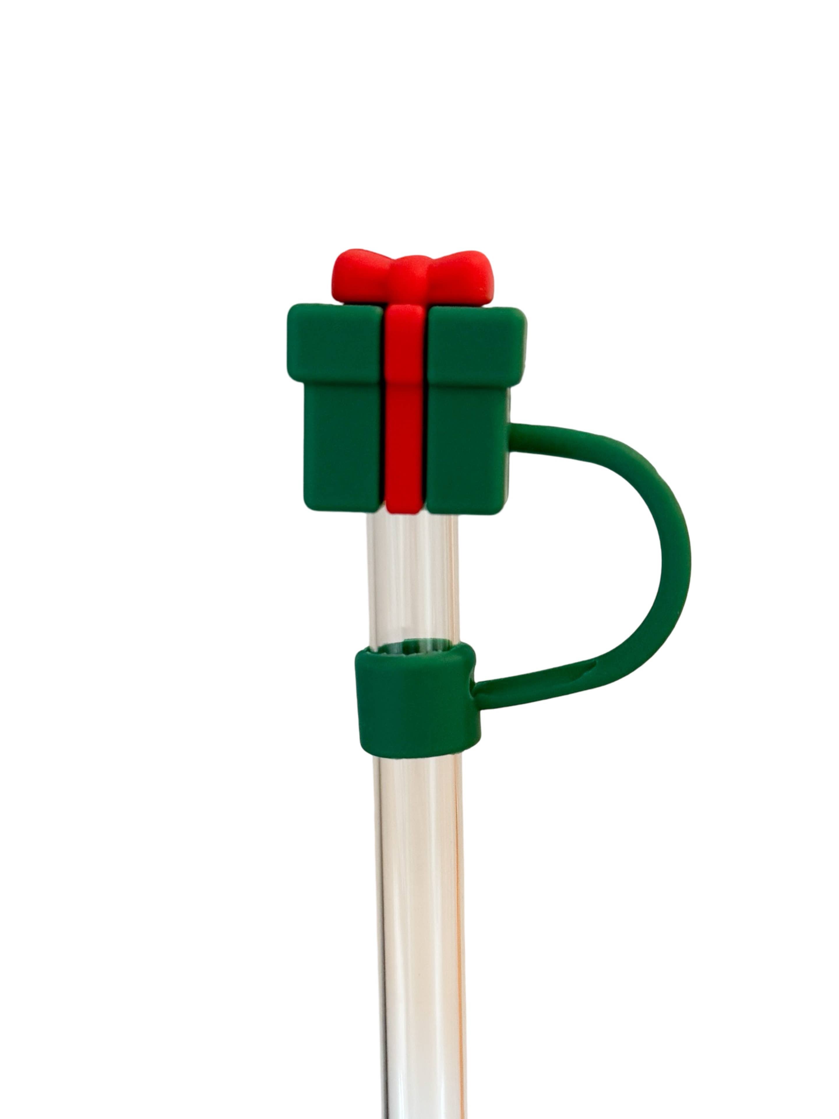Straw Topper - Christmas Present