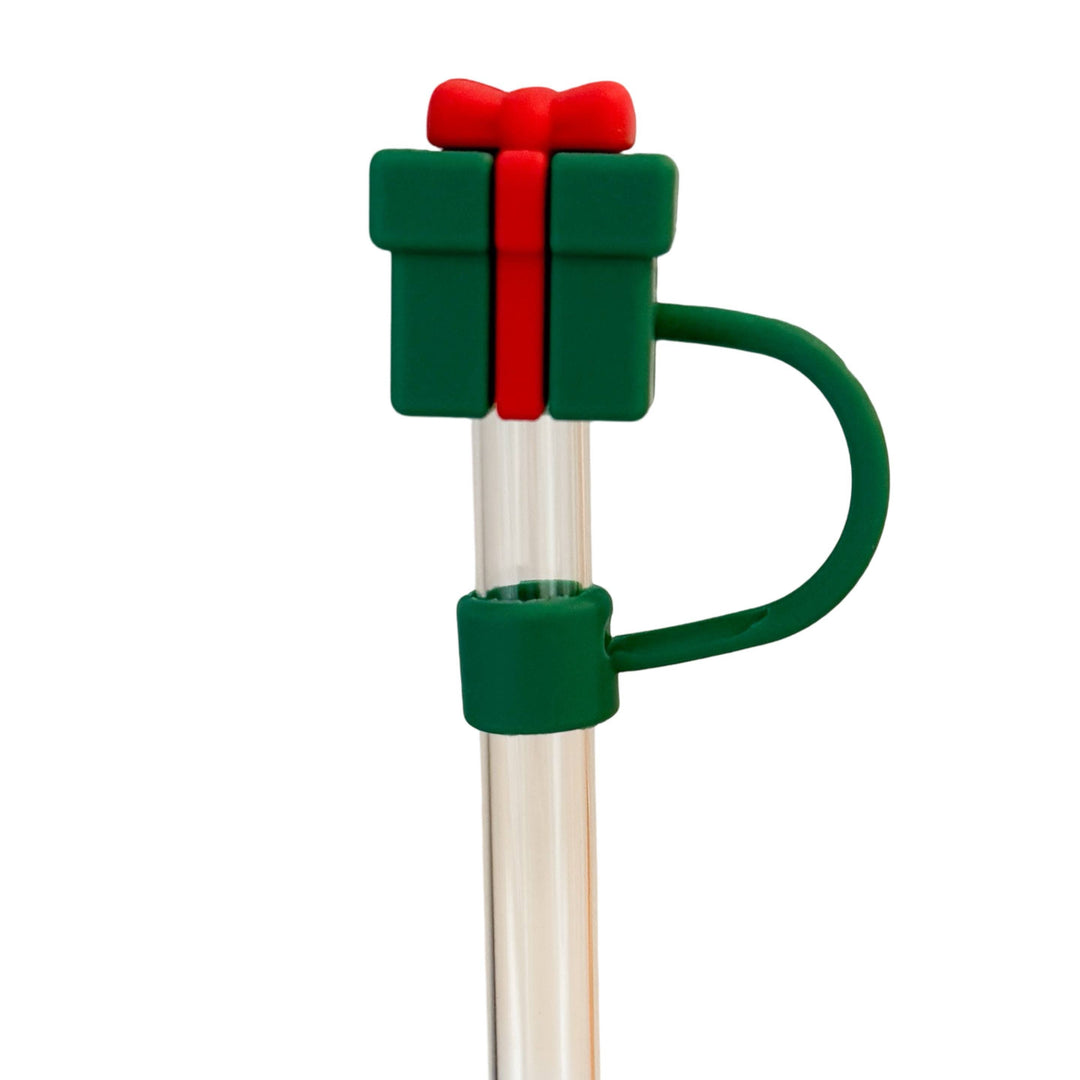 Straw Topper - Christmas Present