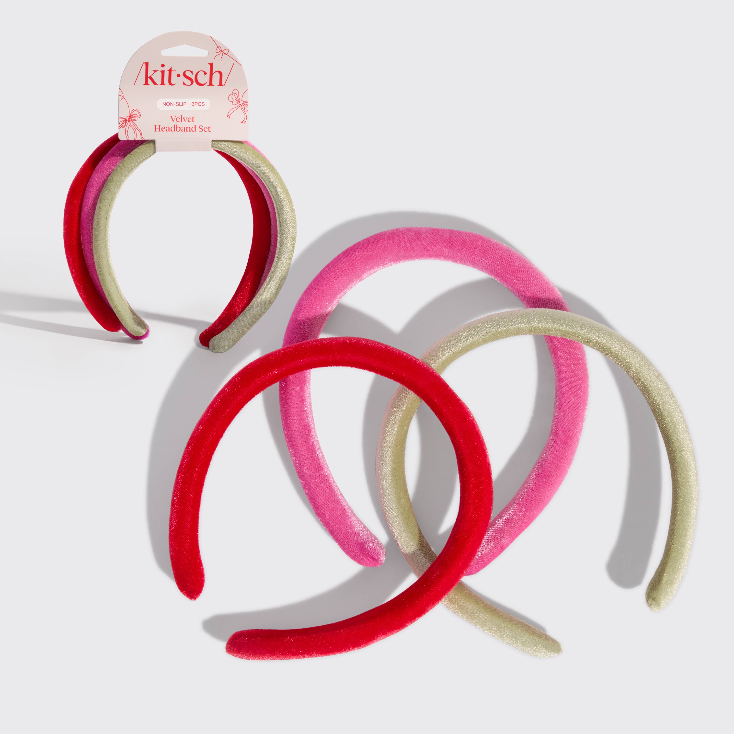 Kitsch - Holiday Velvet Headband 3pc Set