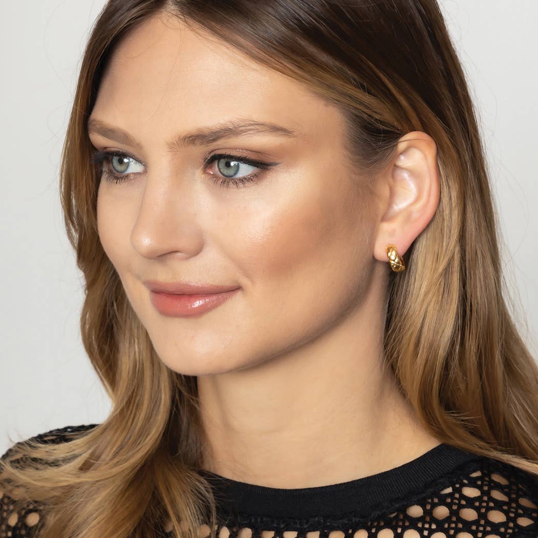 Priscilla - 14K Gold Dipped Hoop Earrings