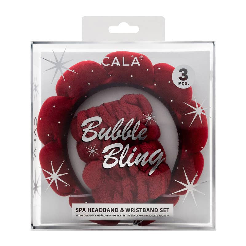 Red Bubble Bling Spa Headband Set