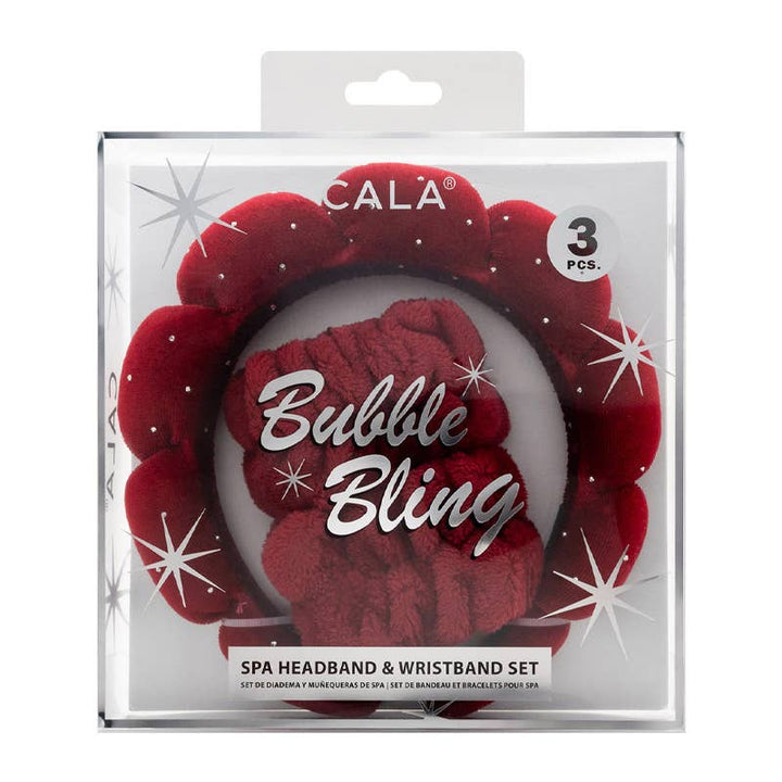 Red Bubble Bling Spa Headband Set