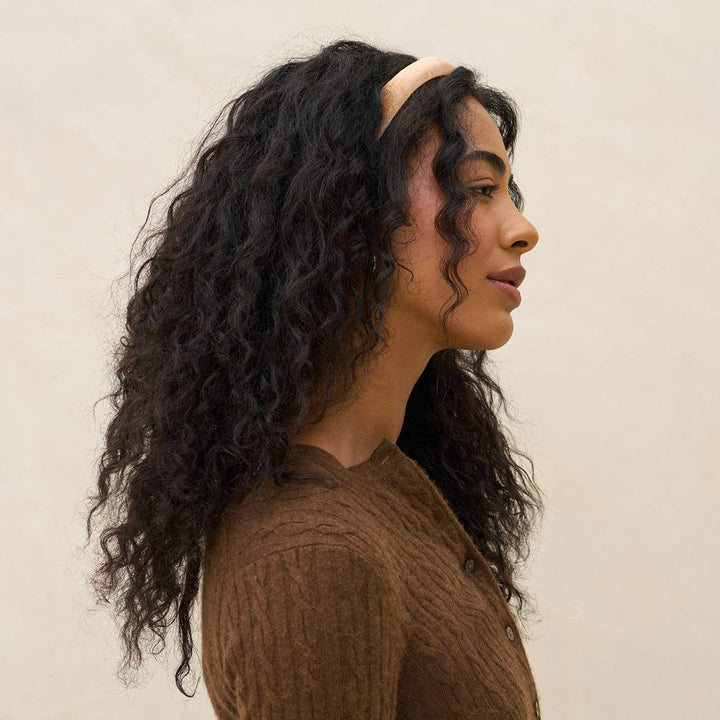 Kitsch - Cream & Camel Satin & Velvet Headbands