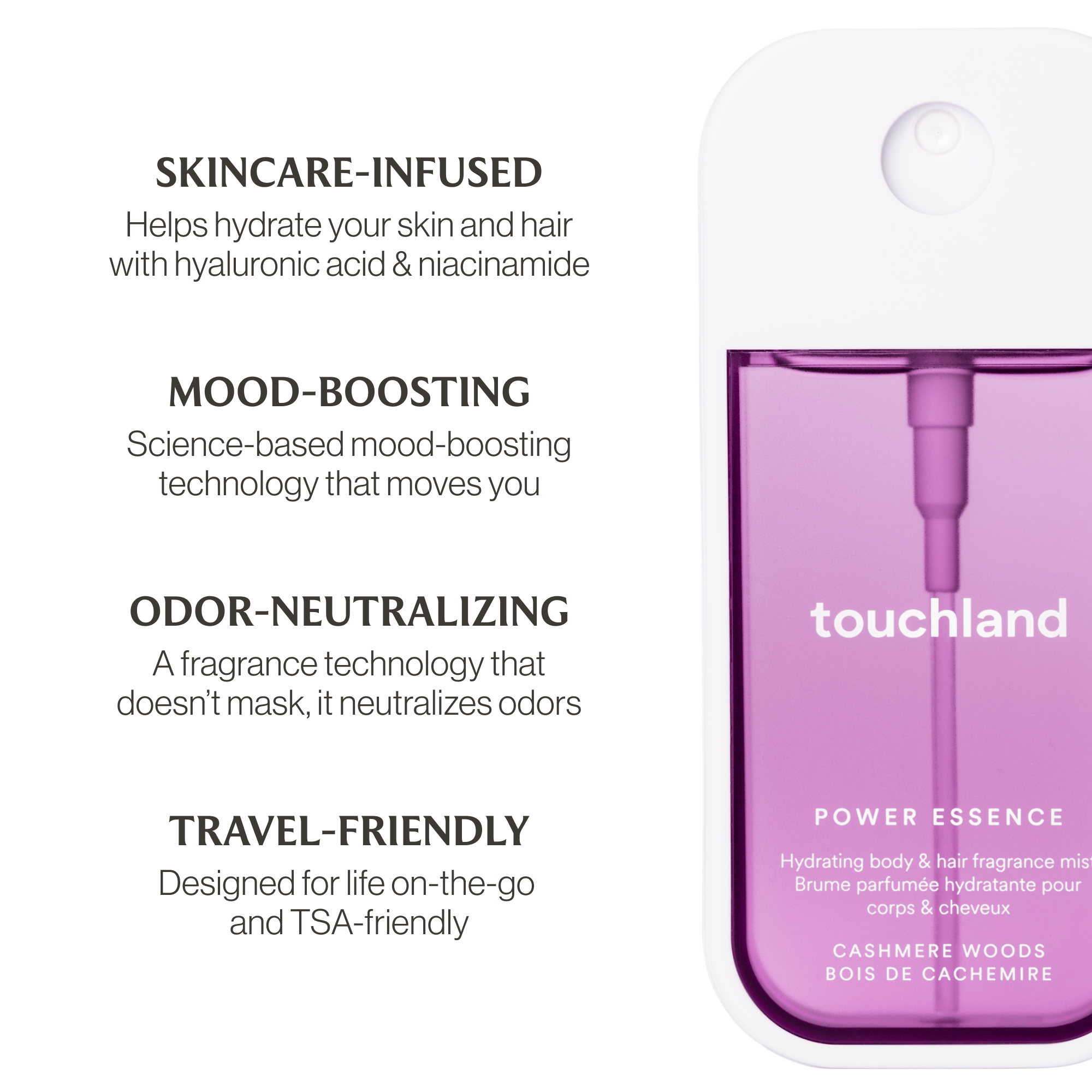 Touchland - Power Essence Body & Hair Fragrance Mist - Cashmere Woods