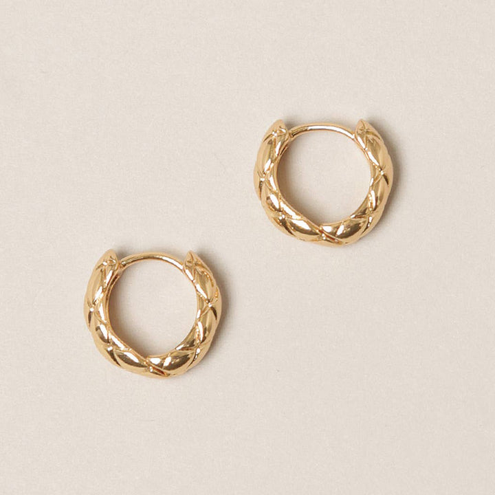 Priscilla - 14K Gold Dipped Hoop Earrings