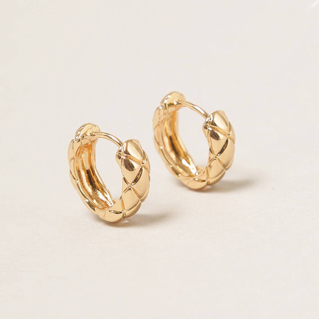 Priscilla - 14K Gold Dipped Hoop Earrings