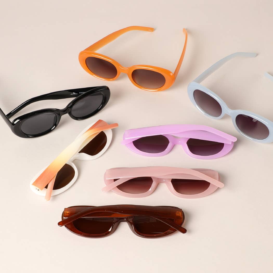 Kaelyn - Rounded Bold Frame Sunglasses