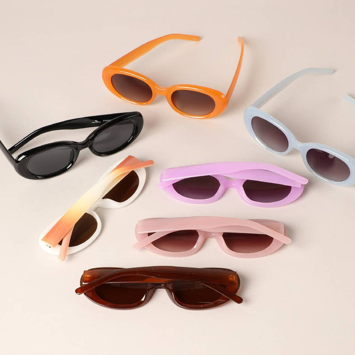 Kaelyn - Rounded Bold Frame Sunglasses