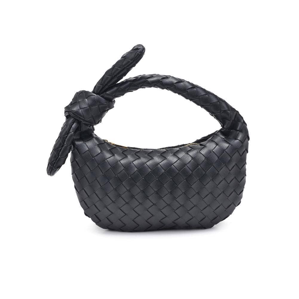 Lizbeth - Woven Knot Clutch (Black)