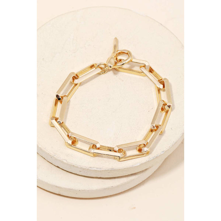 Trina - Rectangle Toggle Chain Bracelet