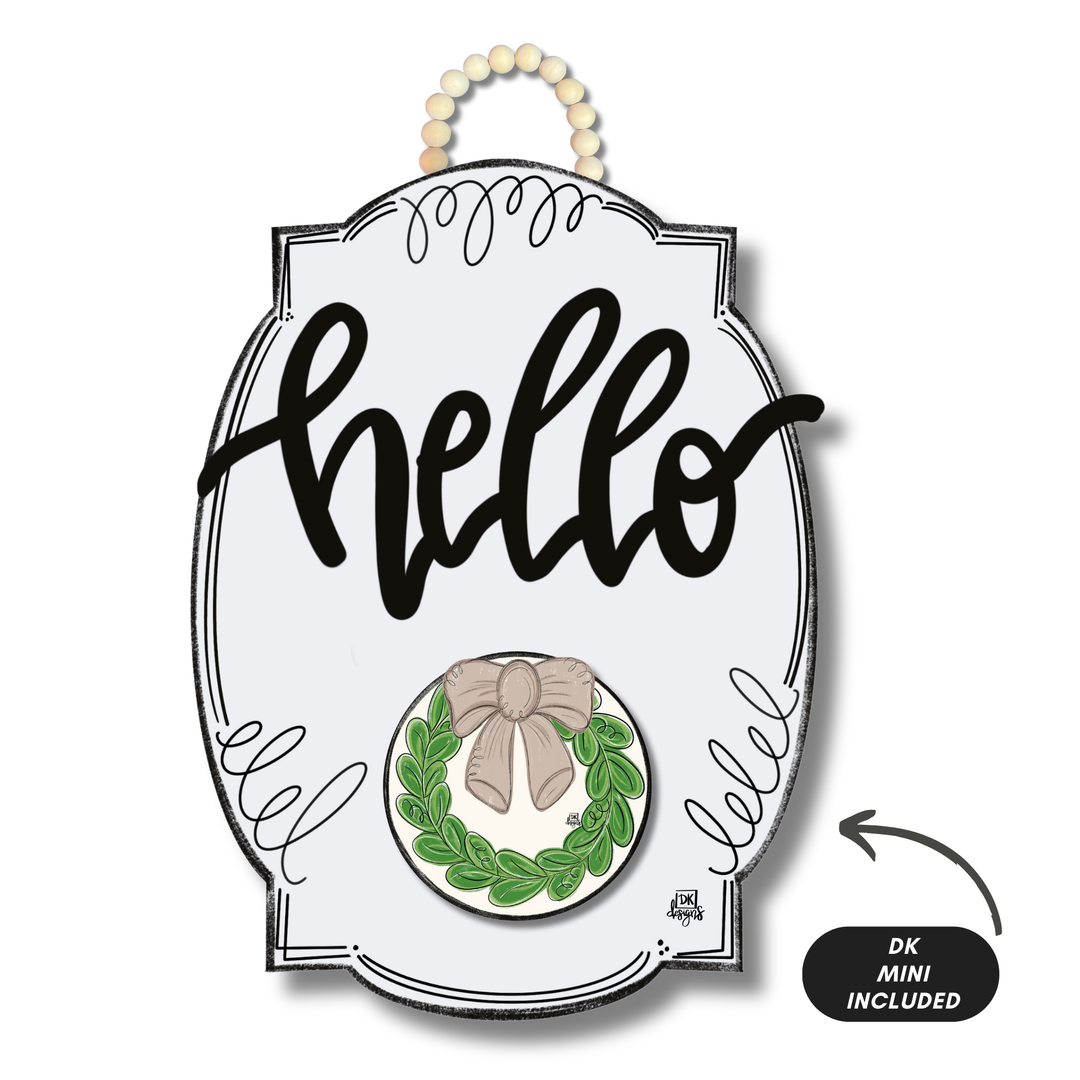 White Bloom "Hello" Hanger