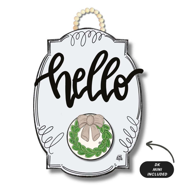 White Bloom "Hello" Hanger