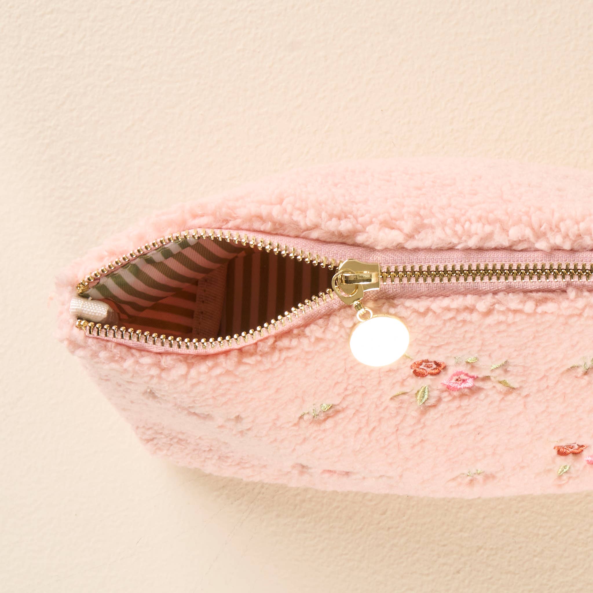 Teddy Cosmetic Pouch - (Pink Floral)