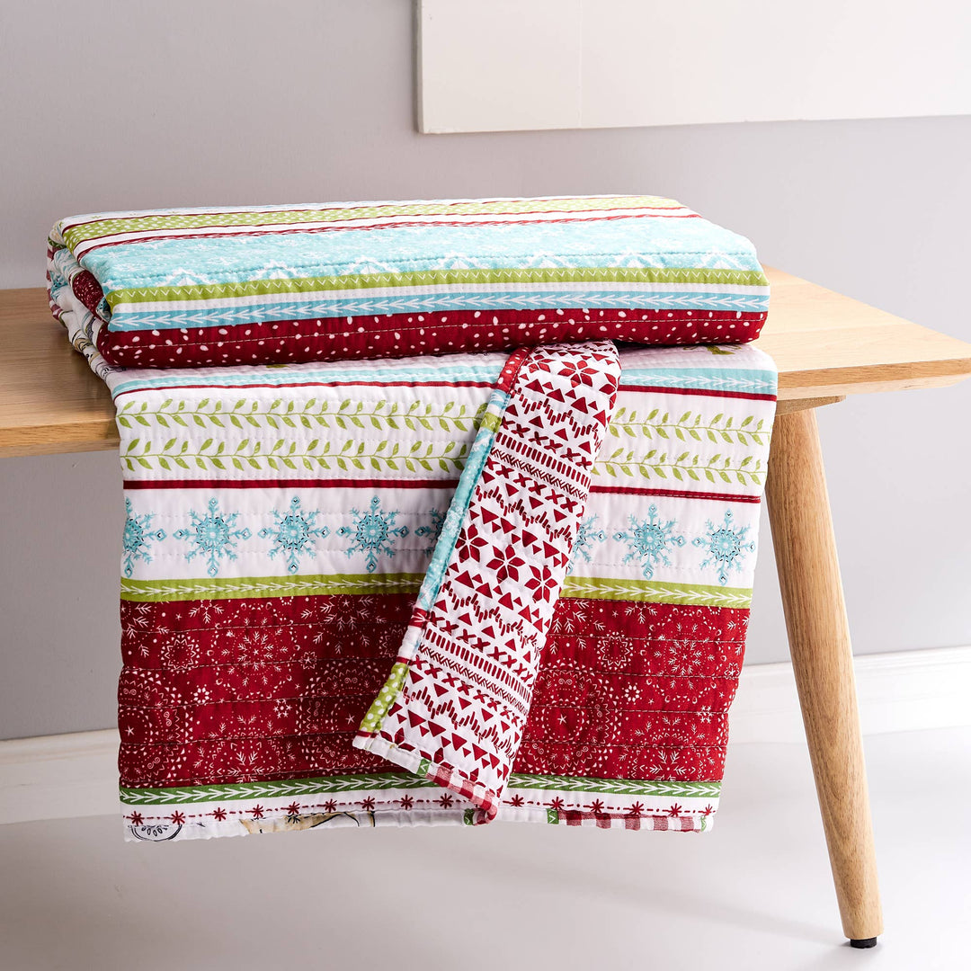 Quilted Throw - Merry & Bright Comet & Cupid