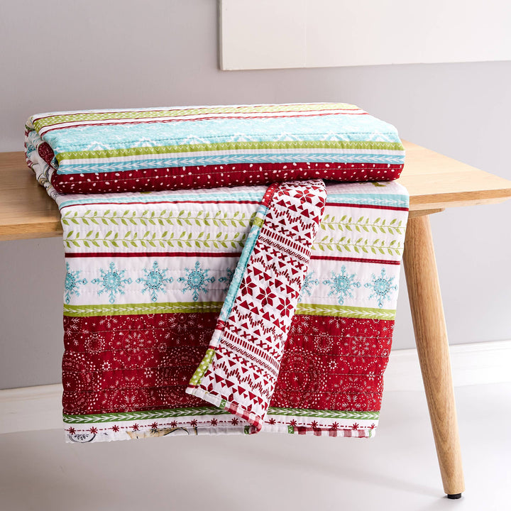 Quilted Throw - Merry & Bright Comet & Cupid