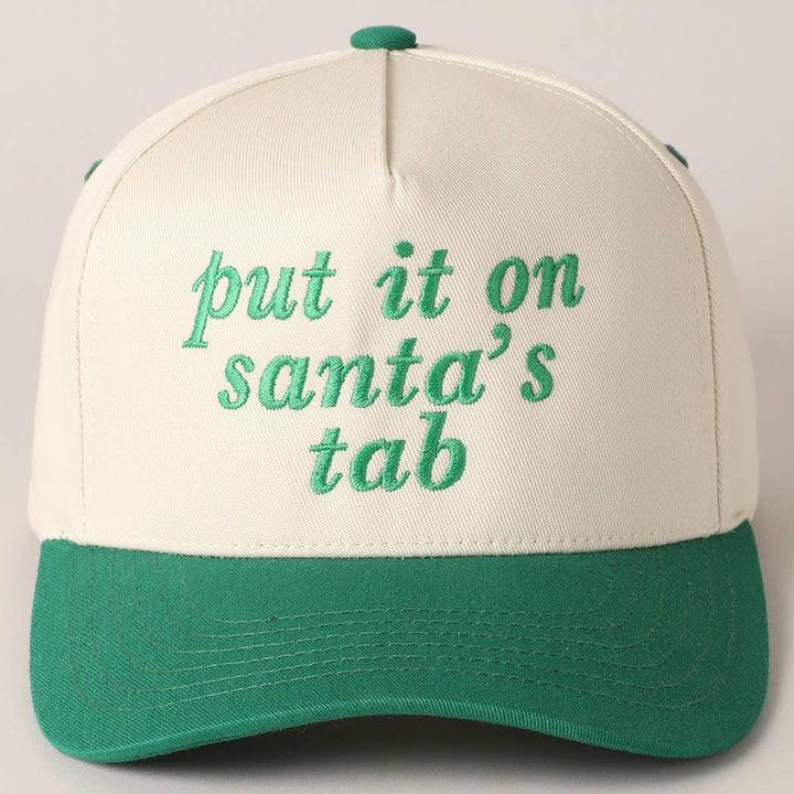 Put It On Santa's Tab Trucker Hat (Green)