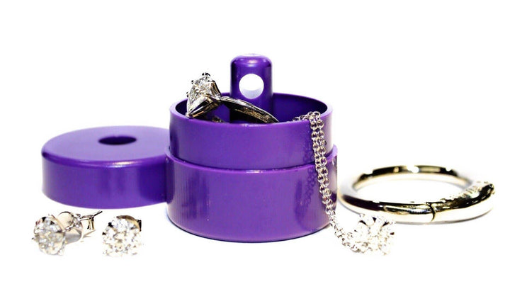 Lion Latch Jewelry/Pill Tote - Purple