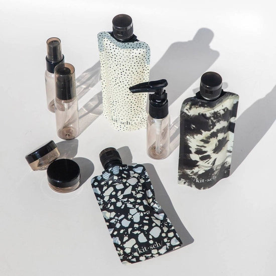 Kitsch - Refillable Ultimate Travel 11pc Set (Black & Ivory)