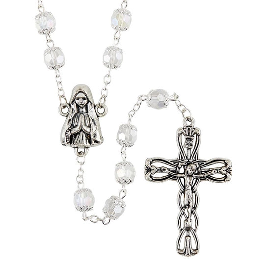 Double Capped Crystal Bead Rosary