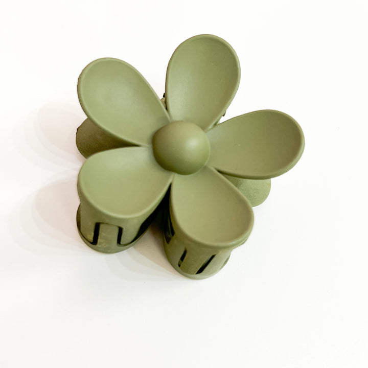 Tia - 3" Flower Hair Claw Clip