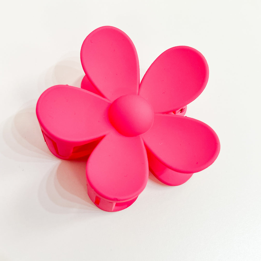 Tia - 3" Flower Hair Claw Clip