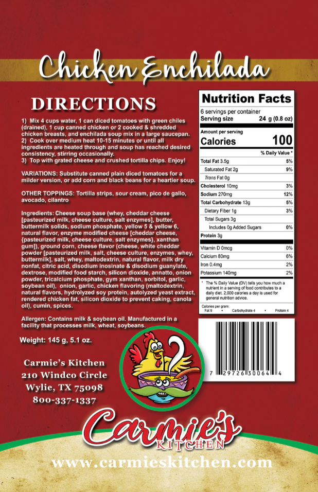 Carmie's - Chicken Enchilada Soup Mix