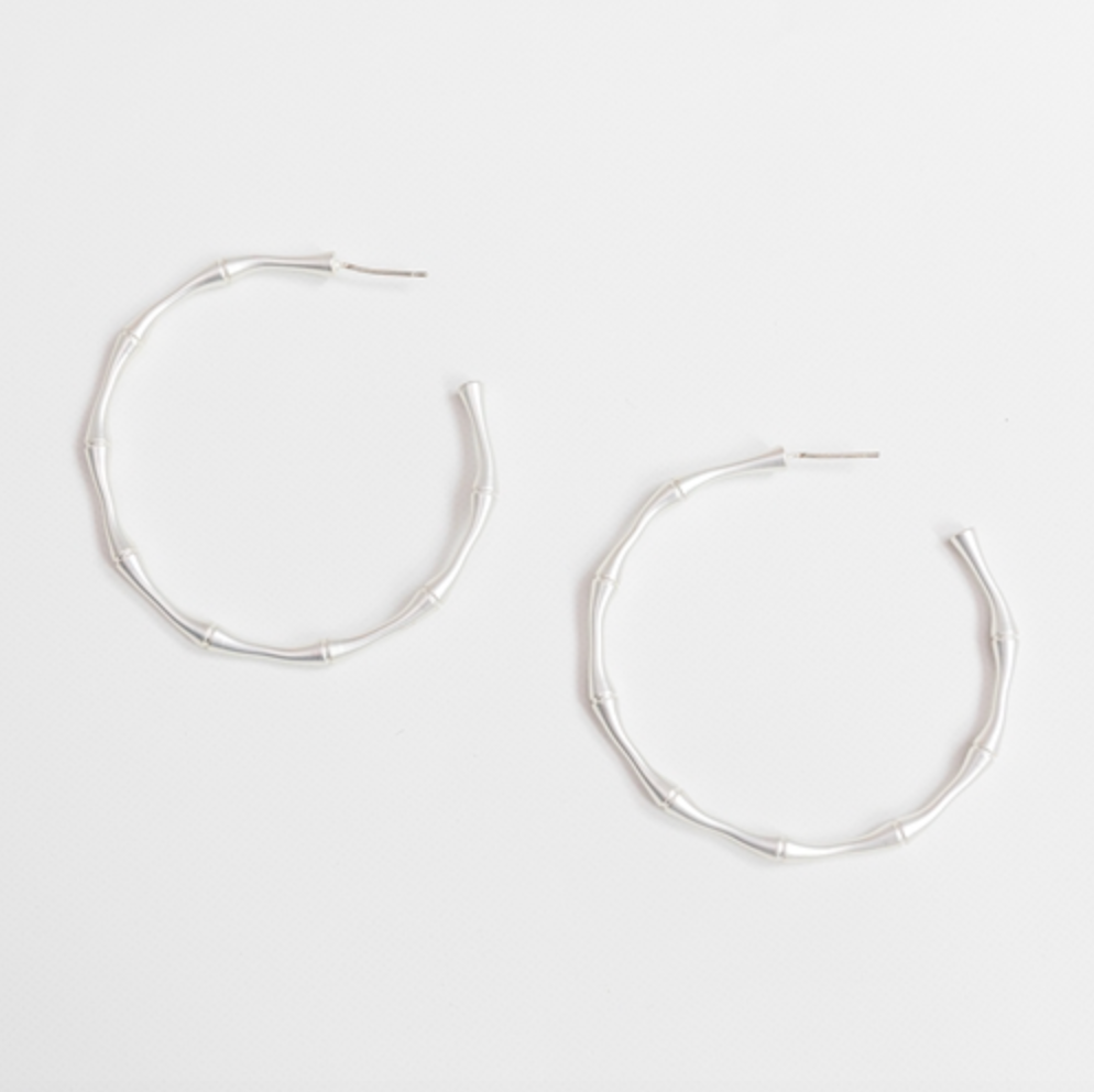 Lennon - Bamboo Hoop Earrings