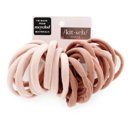 Kitsch - Eco-Friendly Nylon Hair Ties (Blush)
