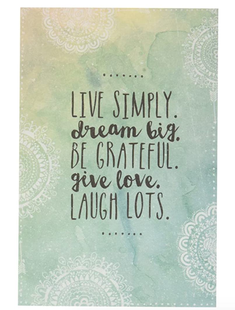 Greeting Card - Live Simply Dream Big