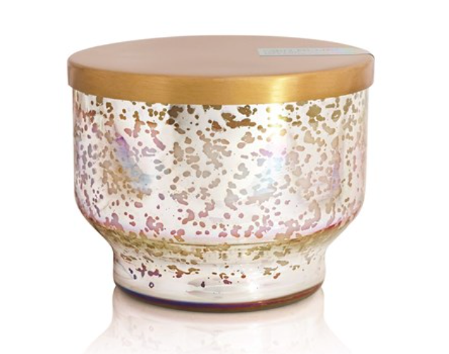 capri BLUE - Volcano Candle Mercury Iridescent Jar 10oz.