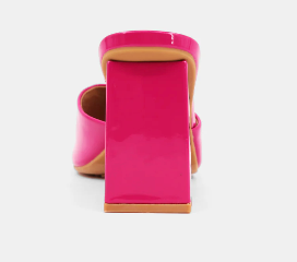 Gillian - Fuchsia Square Toe Block Heel
