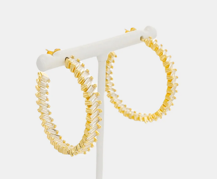 Renee - Baguette CZ Hoops