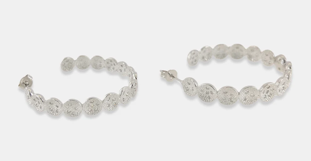 Vicki - Textured Hoop Earrings