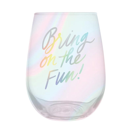 Bring On The Fun Stemless Wine Glass 20oz