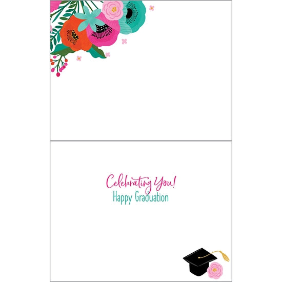 Graduation card - Grad Hat/ Flowers