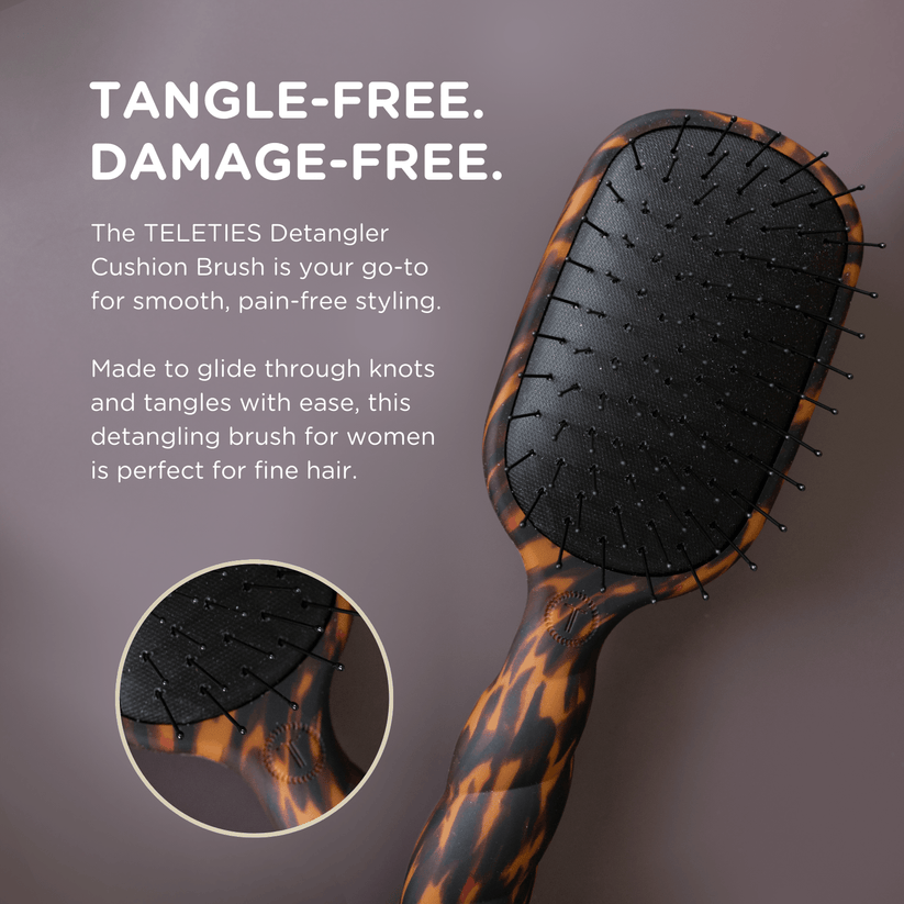 Teleties - Detangler Hair Brush for Fine Hair (Tortoise)