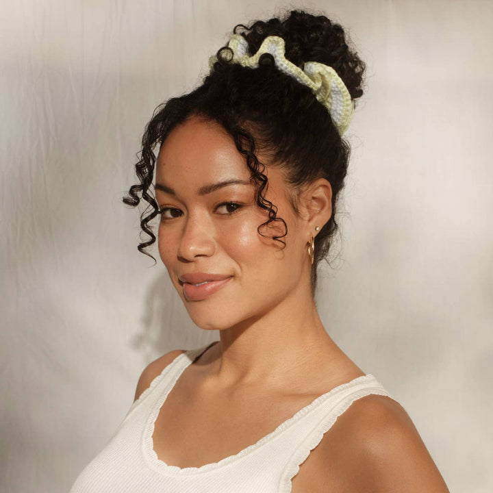 Kitsch - Crochet Scrunchie -  Butter Yellow