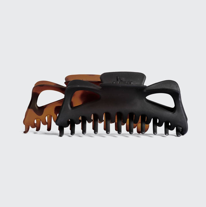 Kitsch - Jumbo Classic Claw Clips 2pc - Black & Tort