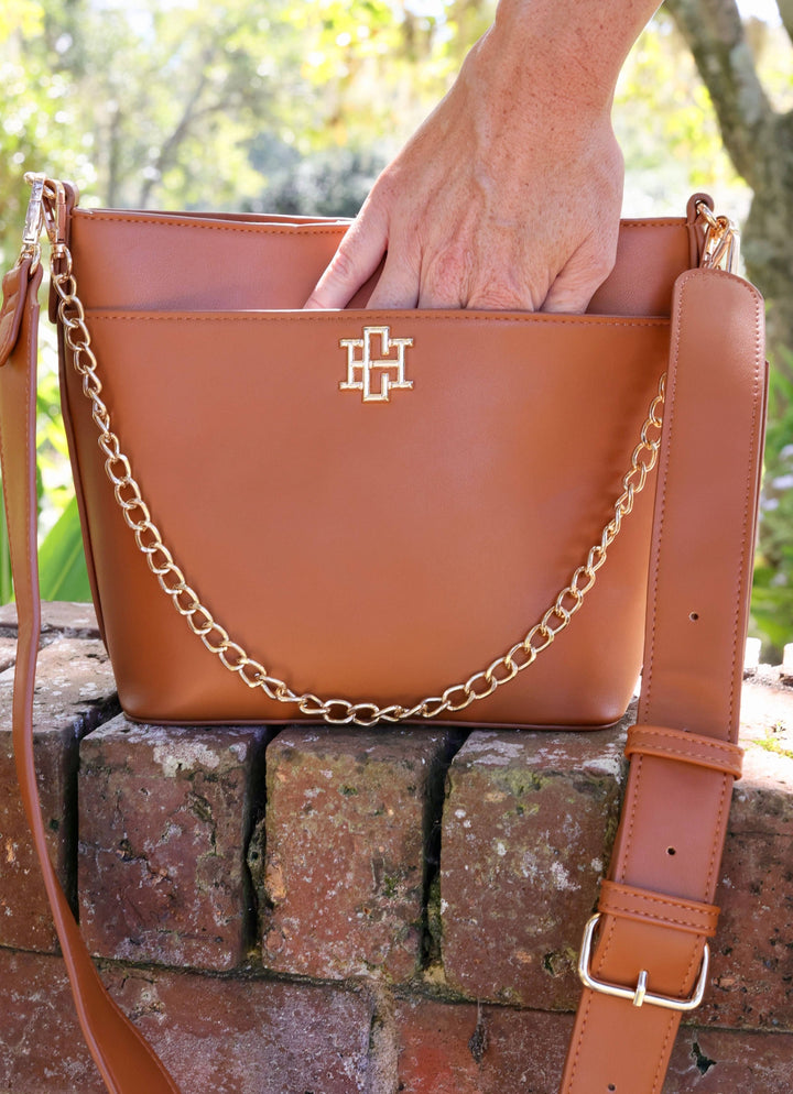 Brielle - Bucket Crossbody Bag (Camel)