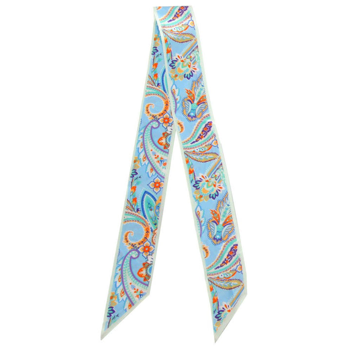 Paisley Twilly Scarf - Blue