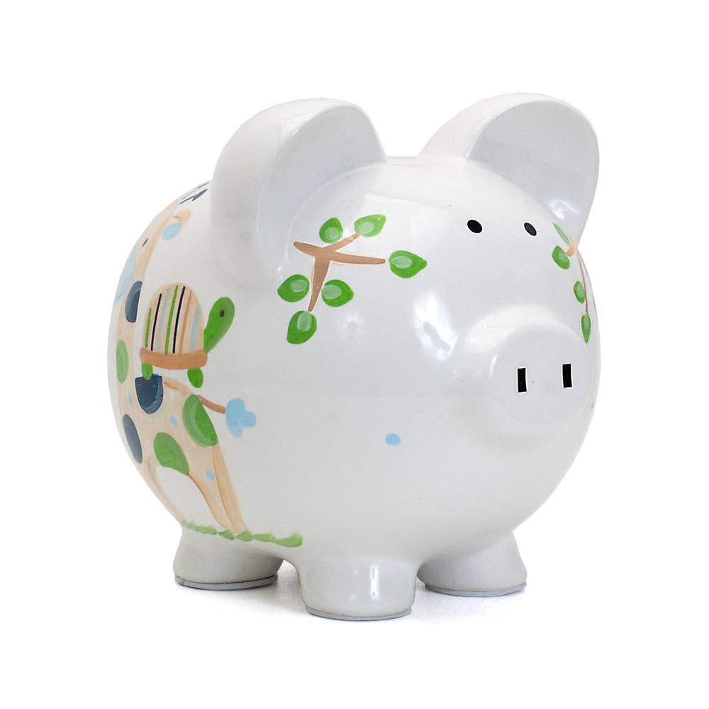 Large Piggy Bank - Blue Tropical Punch