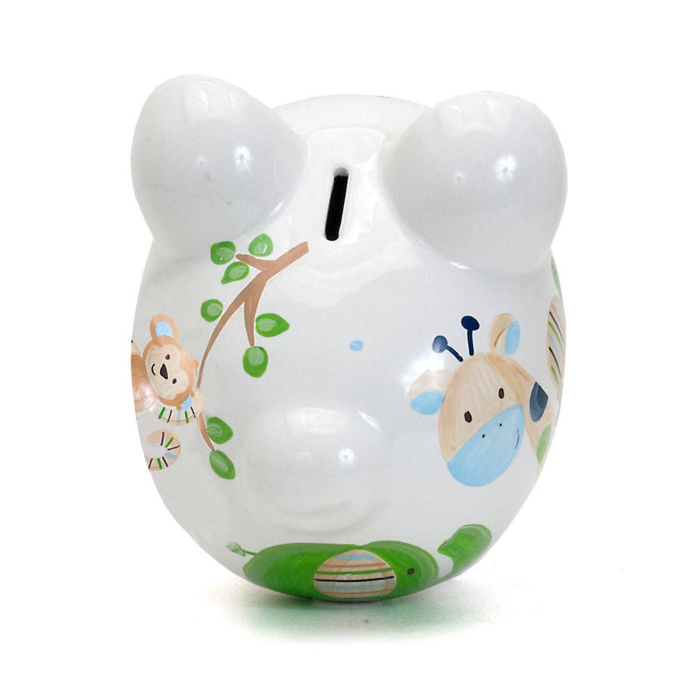 Large Piggy Bank - Blue Tropical Punch