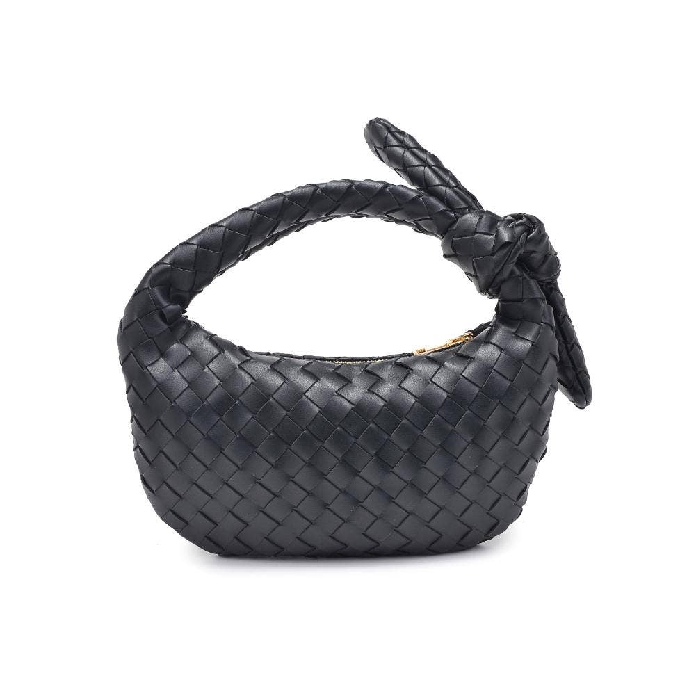 Lizbeth - Woven Knot Clutch (Black)