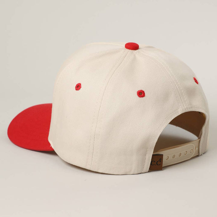 XOXO Bow Embroidery Two-Tone Trucker Hat - Rd