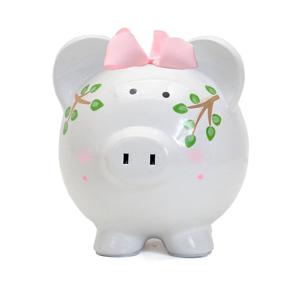 Large Piggy Bank - Pink Tropical Punch